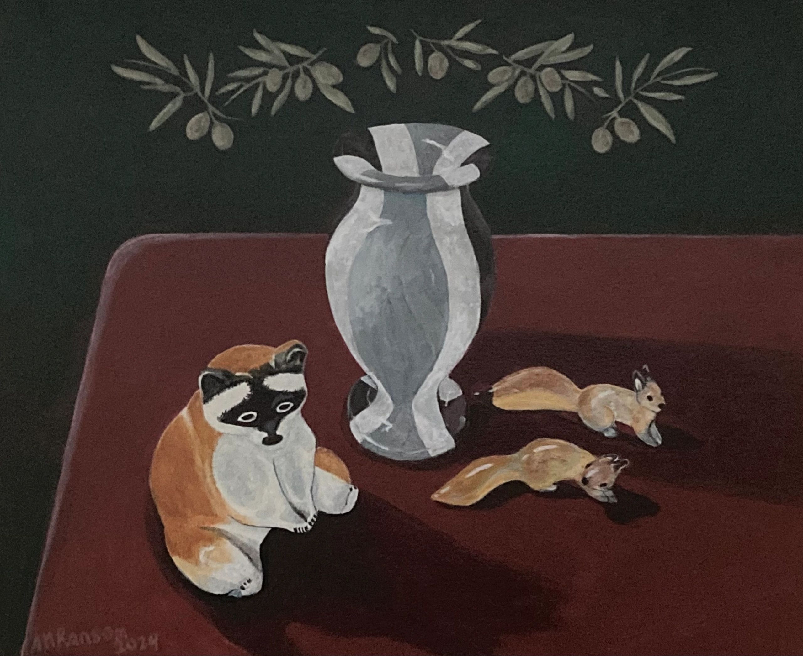 Italian alabaster vase still life original painting by AM Ransom