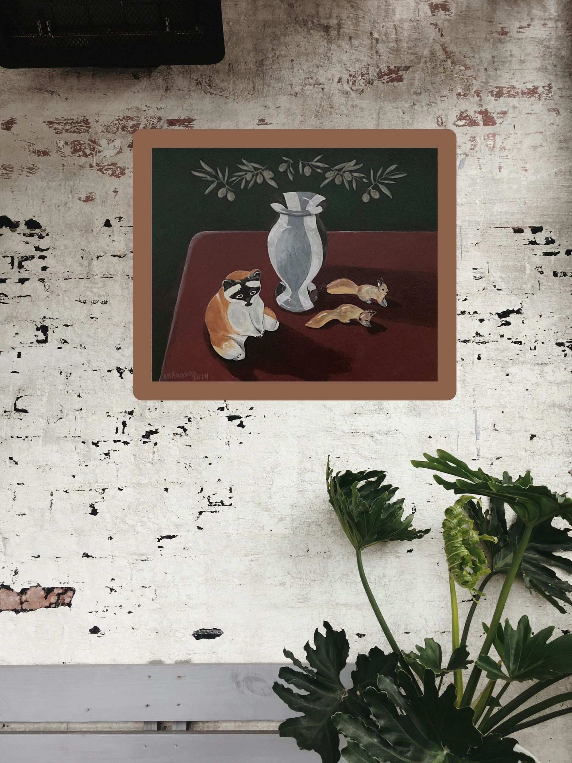 Italian alabaster vase still life original painting by AM Ransom